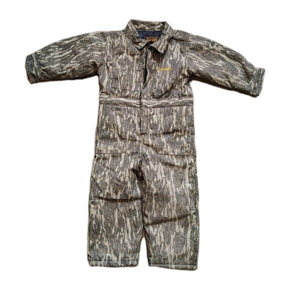 Boys Mossy Oak Gamehide Camo Insulated Coveralls One Piece Size 2T - Picture 2 of 13